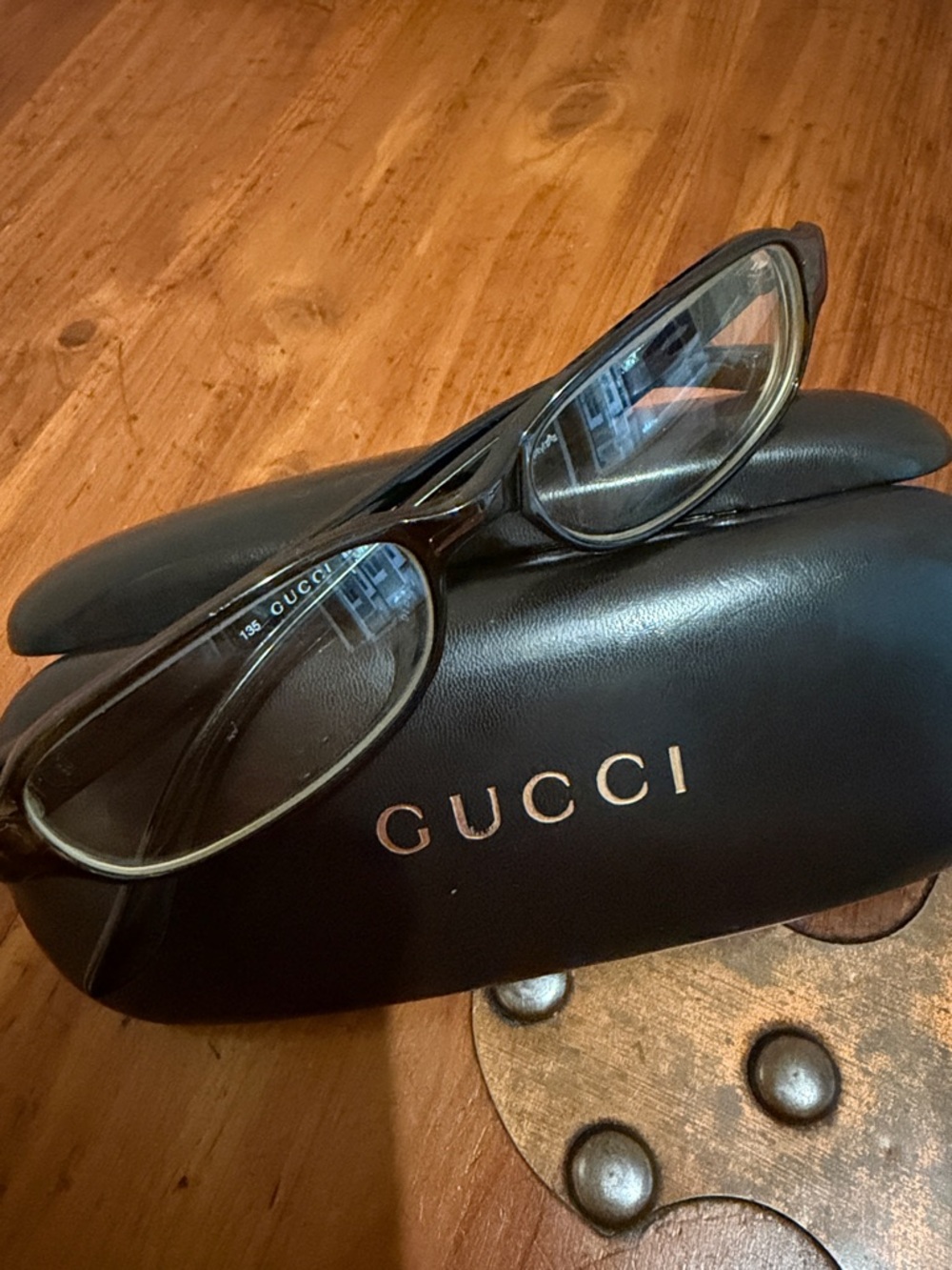 Gucci Y2K rectangular Optyl bronze Glasses